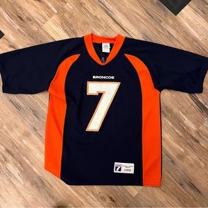 Womens vintage 90s logo 7 Denver broncos John Elway home jersey sz L blue